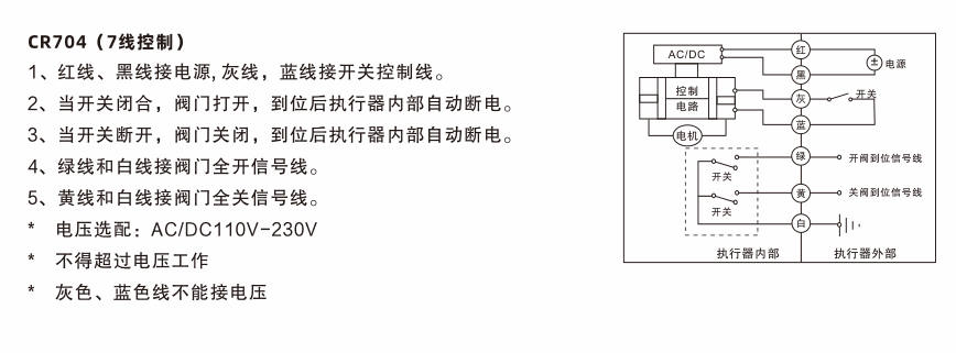 精小型電動球閥接線圖